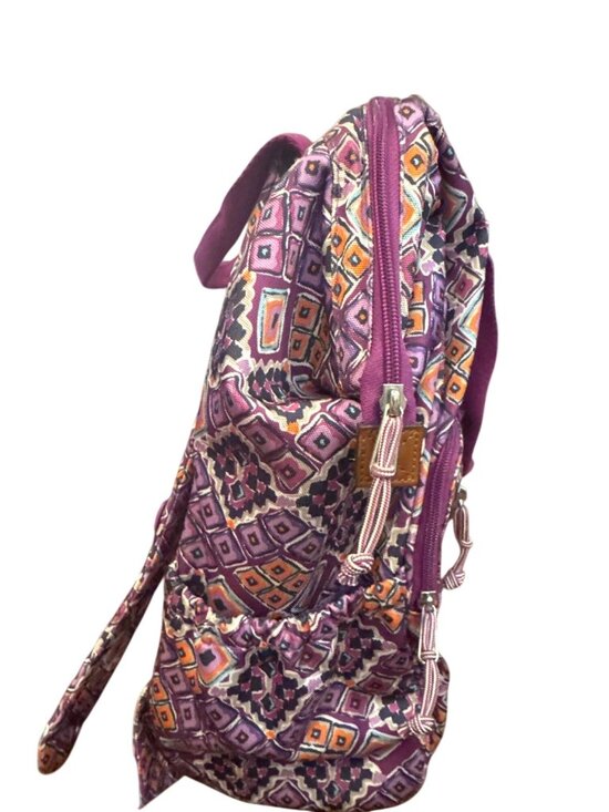 Vera Bradley Retired Lighten Up Journey Backpack Purple Geo Print Travel Bag main image 11